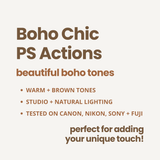 boho chic Photoshop Actions