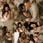 Relaxed Newborn Posing with Family
